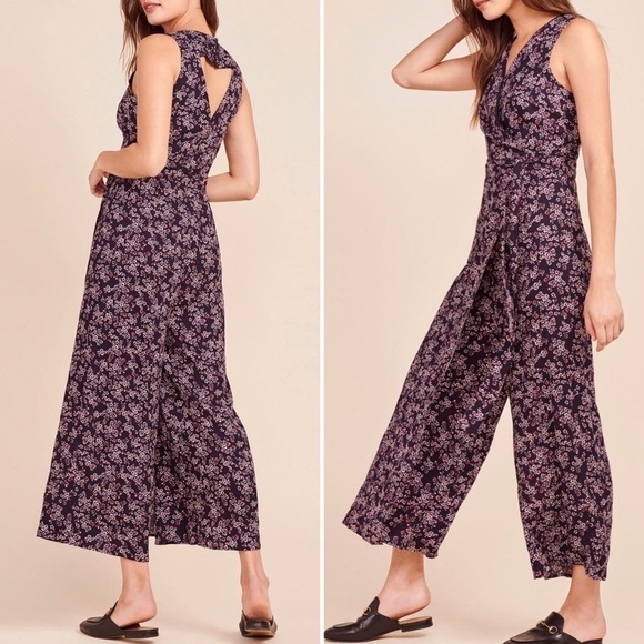 NWT Jack by BB Dakota Ditsy Floral Navy Jumpsuit - Picture 2 of 6